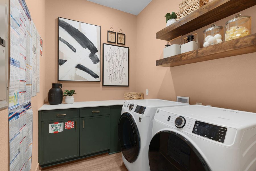 Furnished interior view inside a new home in Lariat, Liberty Hill (Image 125).