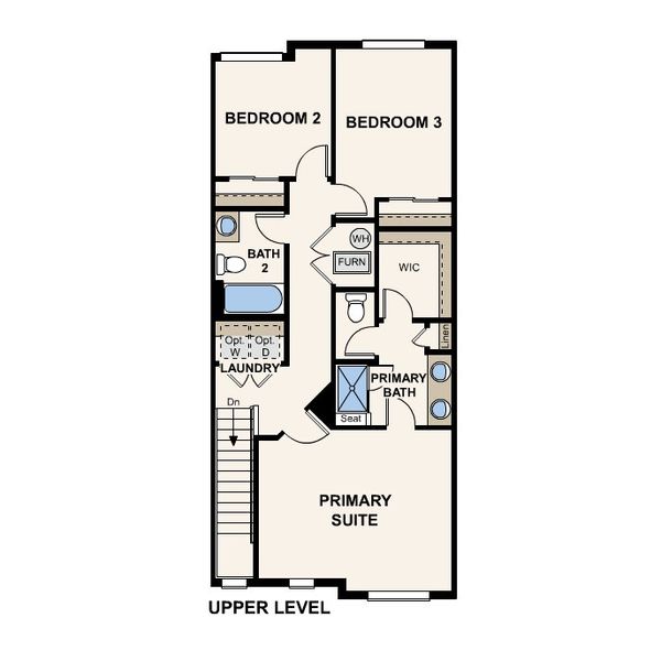 2D floor plan layout for the Avalon by Century Communities in The Townes at Skyline Ridge, Castle Pines, CO (Image 4). 2D floor plan layout for the Avalon by Century Communities in The Townes at Skyline Ridge, Castle Pines, CO (Image 4).