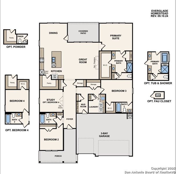 2D floor plan layout of this home in Homestead, Schertz, TX (Image 4).