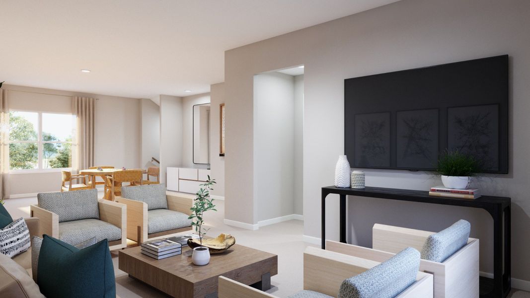 Representative furnished interior of a home built from the The Cortona by Legend Homes in Hunters Ranch, San Antonio (Image 26).