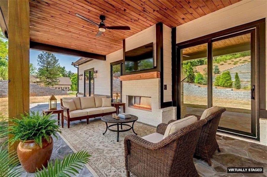 Exterior details and patio area of a home in , Gainesville (Image 32).