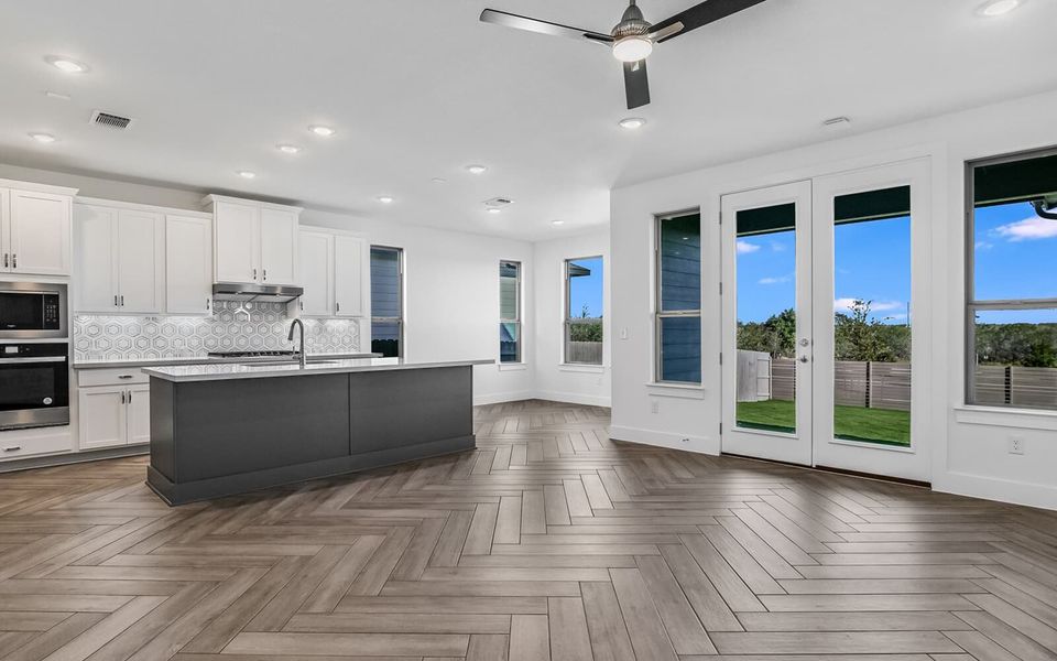 Representative furnished interior of a home built from the Howard by Brookfield Residential in Traditional Homes at Easton Park, Austin (Image 10).