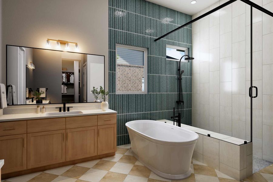 Representative furnished interior of a home built from the The Chatfield by David Weekley Homes in Northshore at Lakewood Village - Estate Series, Lakewood Village (Image 4).