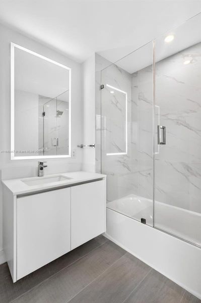 Furnished interior view inside a new home in , Miami (Image 9).