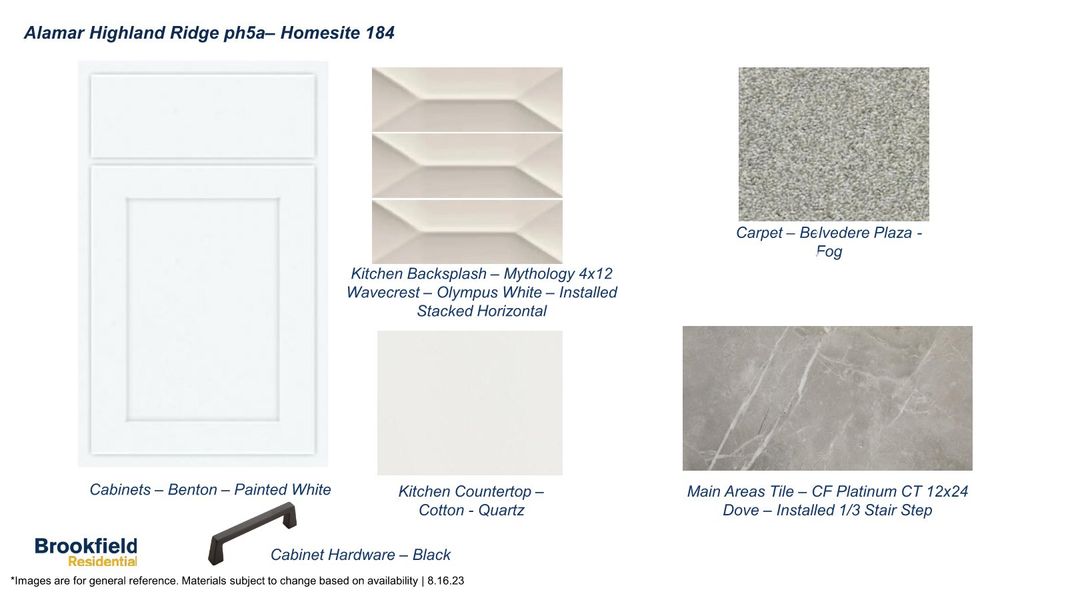 Sample of building materials used in homes in Alamar, Avondale (Image 13).