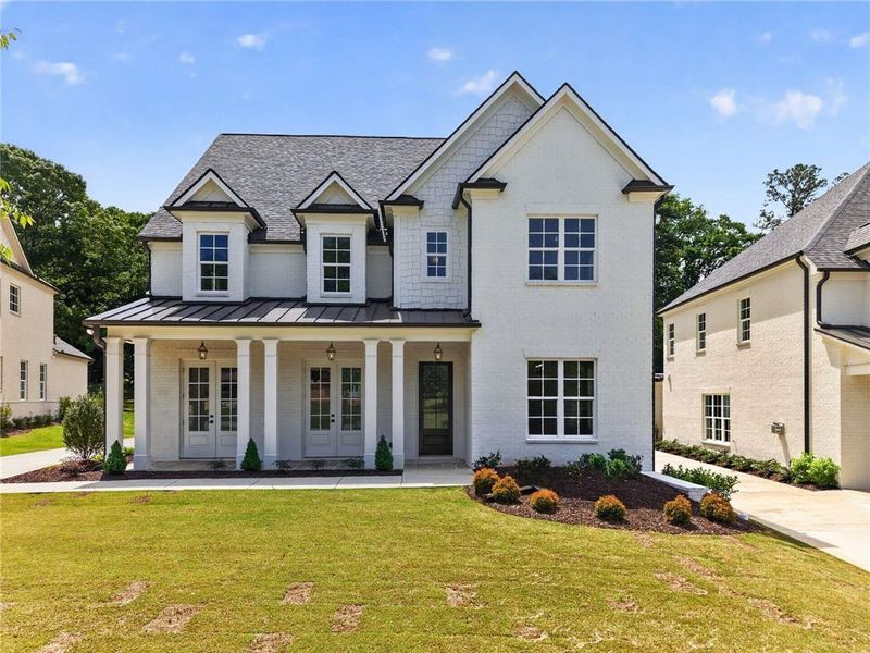 Front exterior of a new home in , Suwanee, GA, highlighting curb appeal (Image 28).