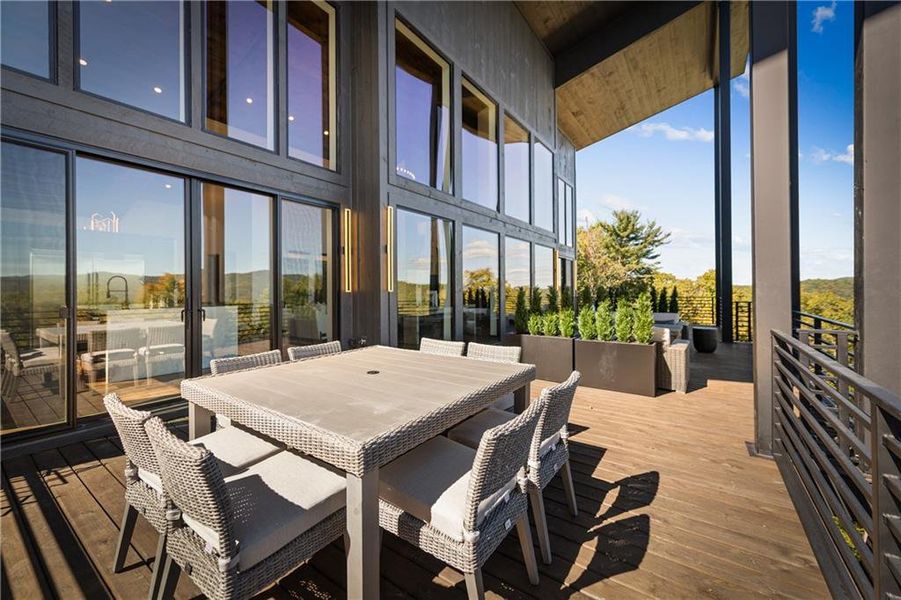 Exterior details and patio area of a home in , Blue Ridge (Image 2). Exterior details and patio area of a home in , Blue Ridge (Image 2).