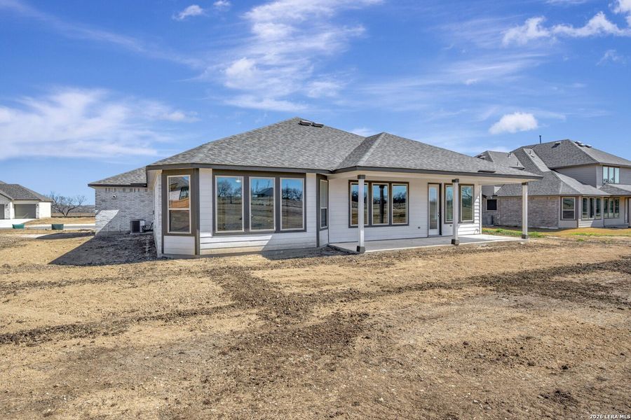 Exterior details and patio area of a home in Preserve at Annabelle Ranch, San Antonio (Image 3). Exterior details and patio area of a home in Preserve at Annabelle Ranch, San Antonio (Image 3).