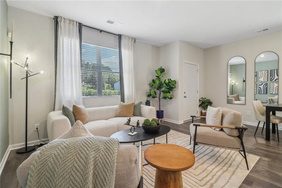 Furnished interior view inside a new home in , Atlanta (Image 8).
