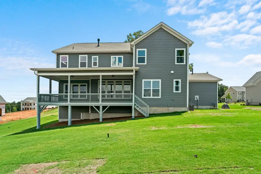 Representative exterior details of a home built from the Harvard by Greybrook Homes in Harbor Watch, Statesville (Image 3).