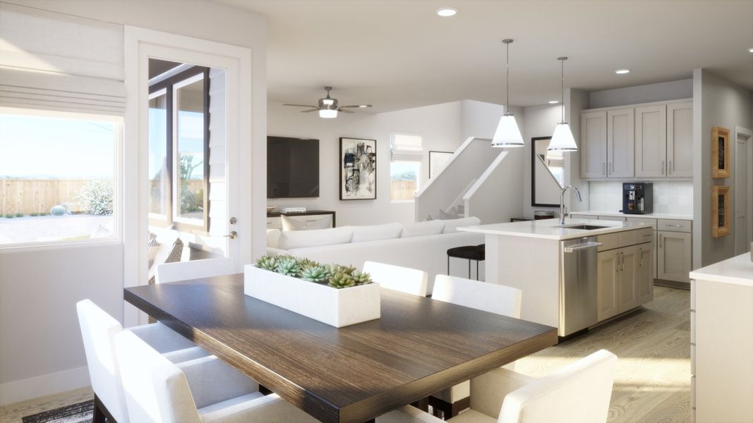 Furnished interior view inside a new home in Freedom at Anthem, Kyle (Image 7).