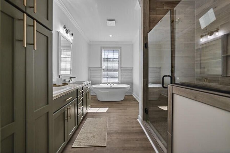 Furnished interior view inside a new home in , Cross (Image 25).