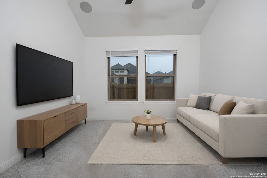 Furnished interior view inside a new home in Meadows of Mill Creek, Seguin (Image 5).