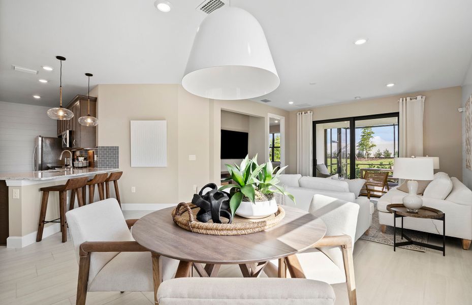 New home with connecting living spaces New home with connecting living spaces