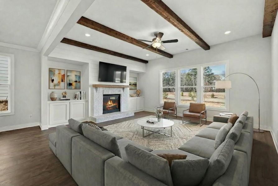 Furnished interior view inside a new home in , Suwanee (Image 12). Furnished interior view inside a new home in , Suwanee (Image 12).