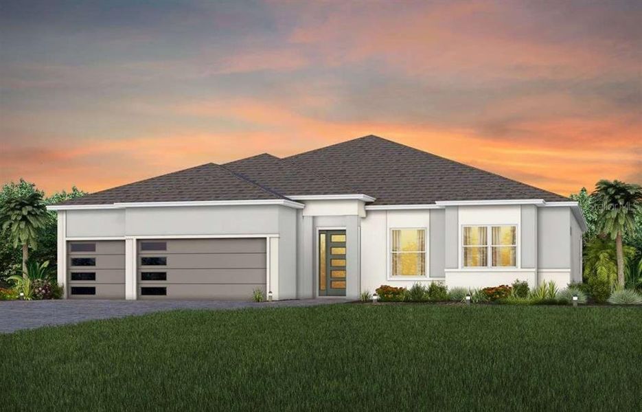 MD1 Exterior Design. Artistic rendering for this new construction home. Pictures are for illustrative purposes only. Elevations, colors and options may vary.