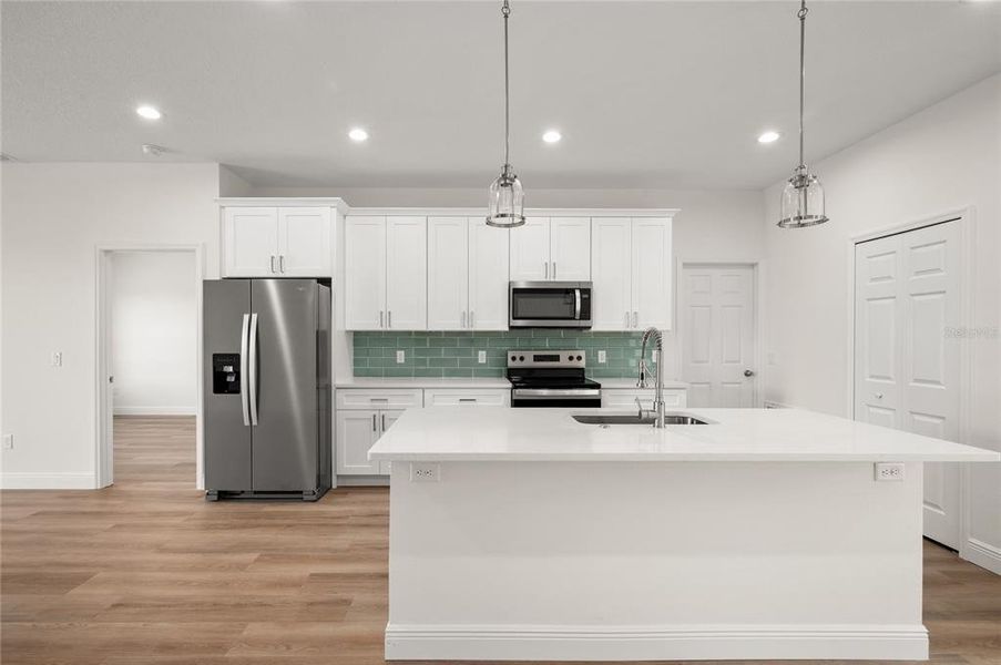 Furnished interior view inside a new home in , Osteen (Image 11).