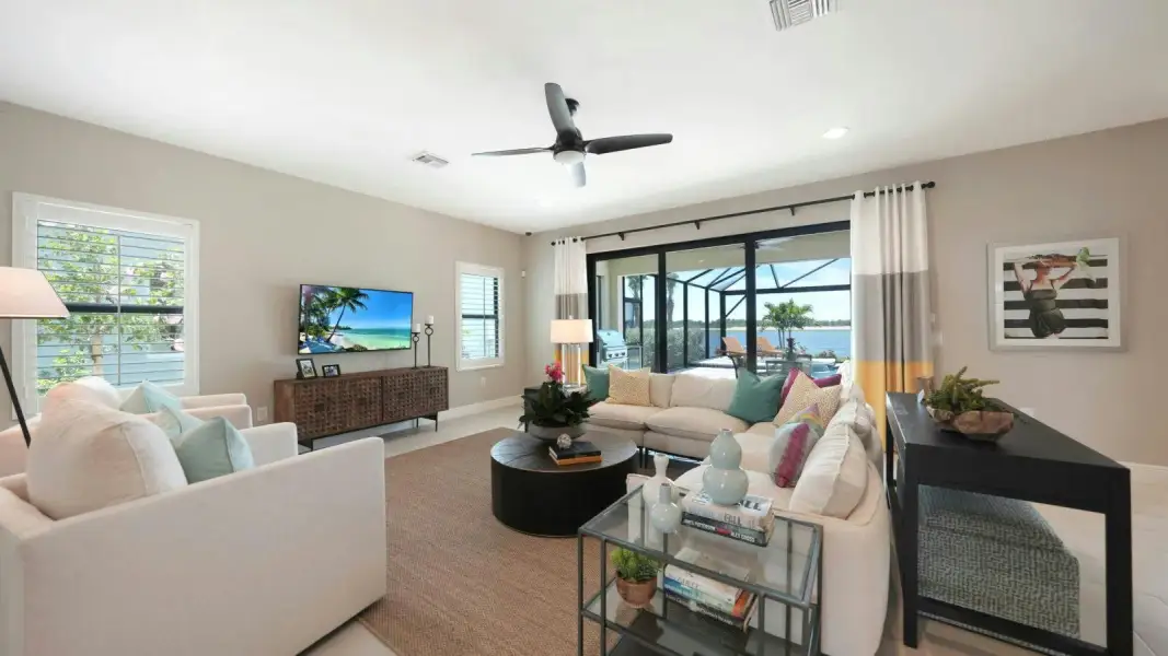 Furnished interior view inside a new home in Kingston South Real Estate and Homes for Sale in Estero, FL - Neal Communities, Estero (Image 6).