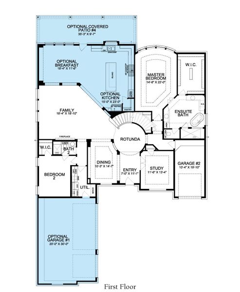 2D floor plan layout for the Biltmore by Landon Homes in Lexington Frisco, Frisco, TX (Image 5).