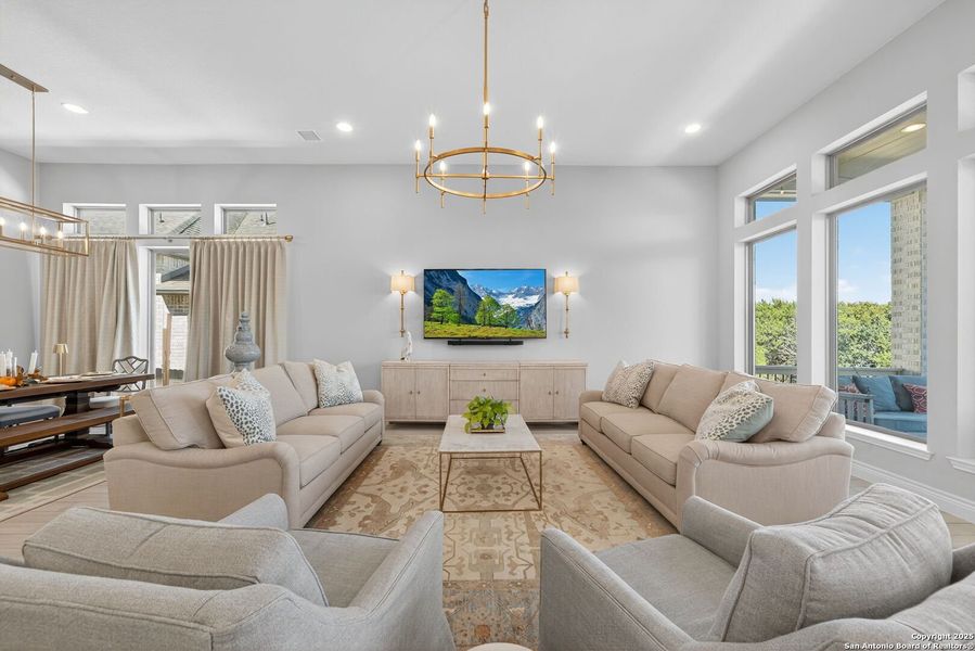 Furnished interior view inside a new home in Cibolo Canyons 60', San Antonio (Image 31).