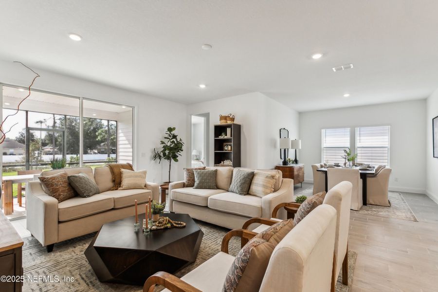 Furnished interior view inside a new home in Edenbrooke at Hyland Trail | 55+: Edenbrooke at Hyland Trail 60s, Green Cove Springs (Image 4).