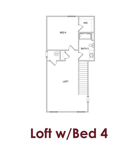2D floor plan layout of this home in Garland Meadows, Cartersville, GA (Image 4).