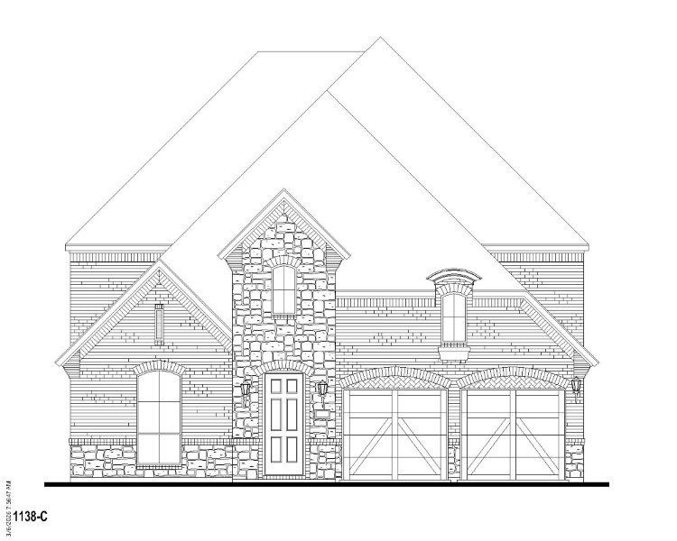 Plan 1138 Elevation C w/ Stone