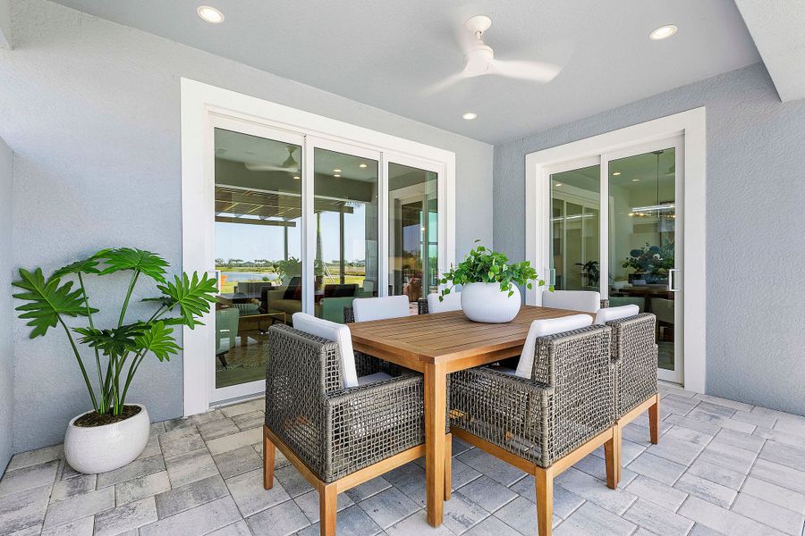 Exterior details and patio area of a home in The Sanctuary – Coastal Collection, Punta Gorda (Image 27).