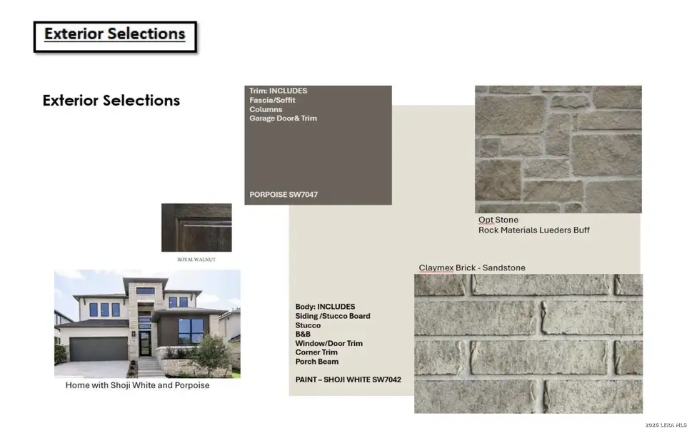 Sample of building materials used in homes in Buffalo Crossing, Cibolo (Image 5).
