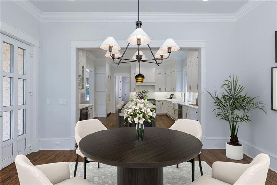 Furnished interior view inside a new home in , Roswell (Image 17).