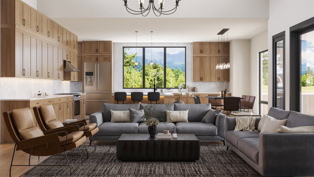 Representative furnished interior of a home built from the Residence 3 by Trumark Homes in The Summit at Castle Pines, Castle Pines (Image 4).