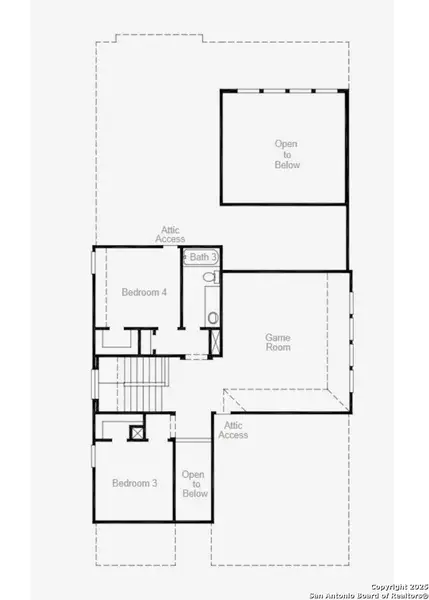 2D floor plan layout of this home in Sunflower Ridge, New Braunfels, TX (Image 3).