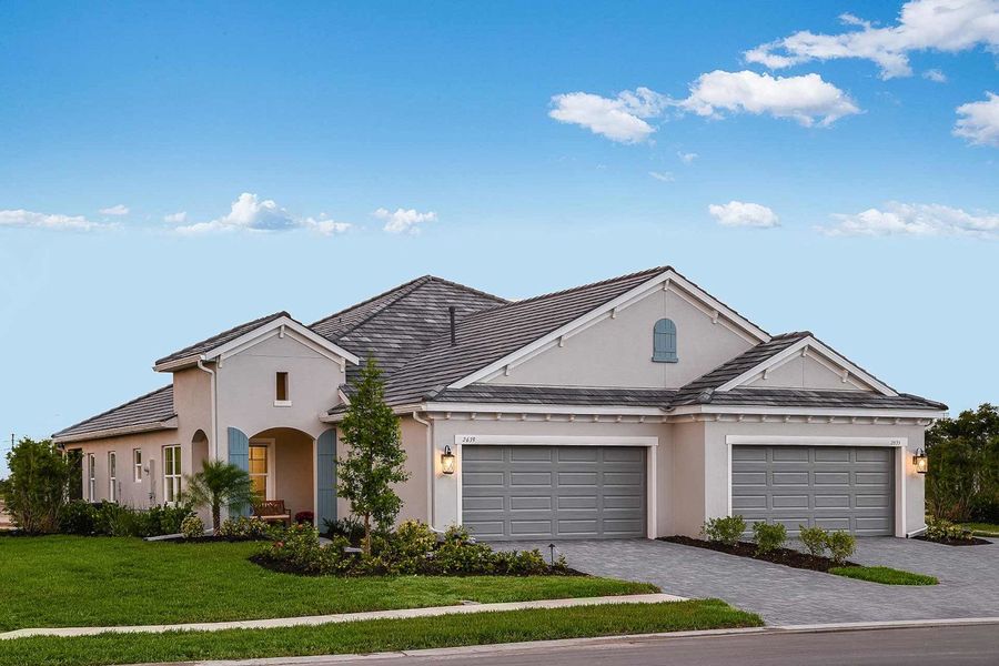 Representative exterior photo of a completed home built from the Crystal Sand 2 by Neal Communities in Windward, Sarasota, FL (Image 2).
