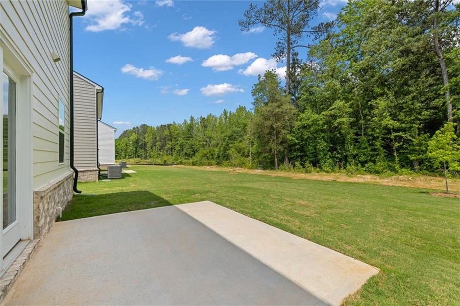 Exterior details and patio area of a home in The Reserve at Calcutta, Stockbridge (Image 19).