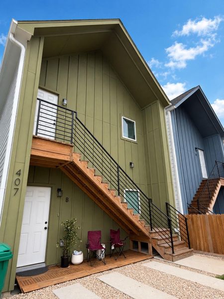 Exterior details and patio area of a home in , Houston (Image 2). Exterior details and patio area of a home in , Houston (Image 2).