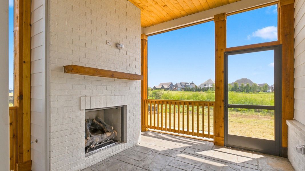 Enjoy Outdoor Living on your screened in back porch, included on every DRB Home in Shelton Square