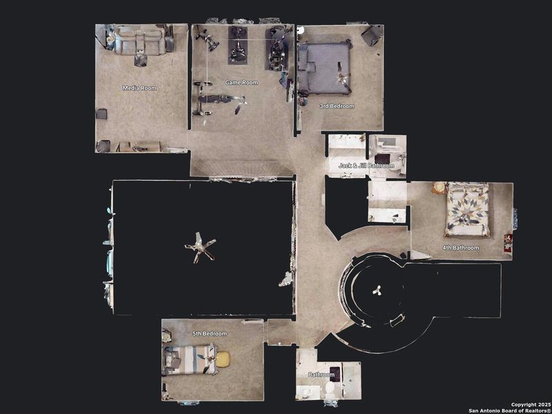 2D floor plan layout of this home in Weston Oaks 55', San Antonio, TX (Image 4).