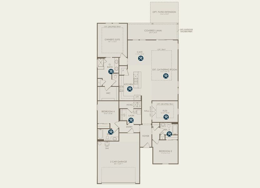 2D floor plan layout of this home in Murray Farms, Middleburg, FL (Image 4).