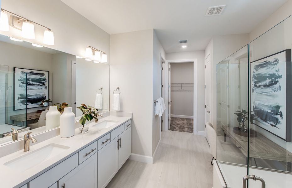 Furnished interior view inside a new home in Cedar Grove at The Woodlands, North Port (Image 10).