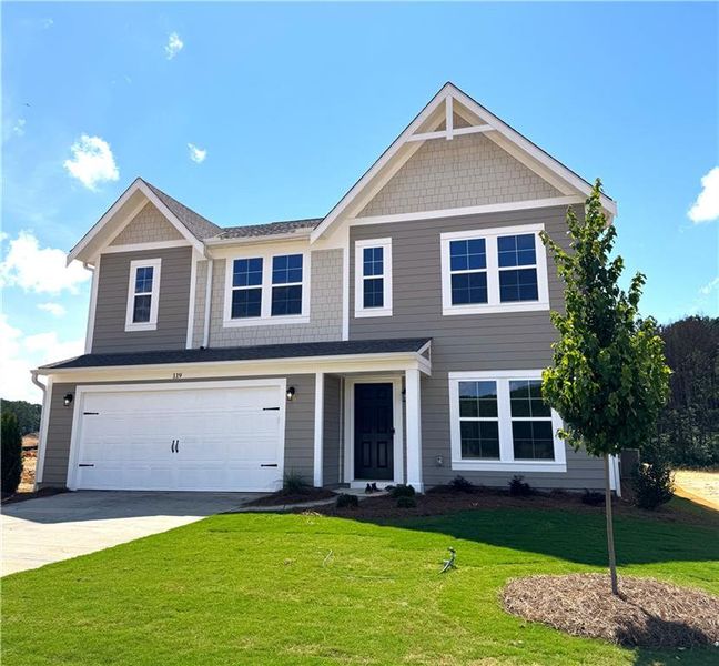 Front exterior of a new home in Three Rivers, Rome, GA, highlighting curb appeal (Image 1). Front exterior of a new home in Three Rivers, Rome, GA, highlighting curb appeal (Image 1).