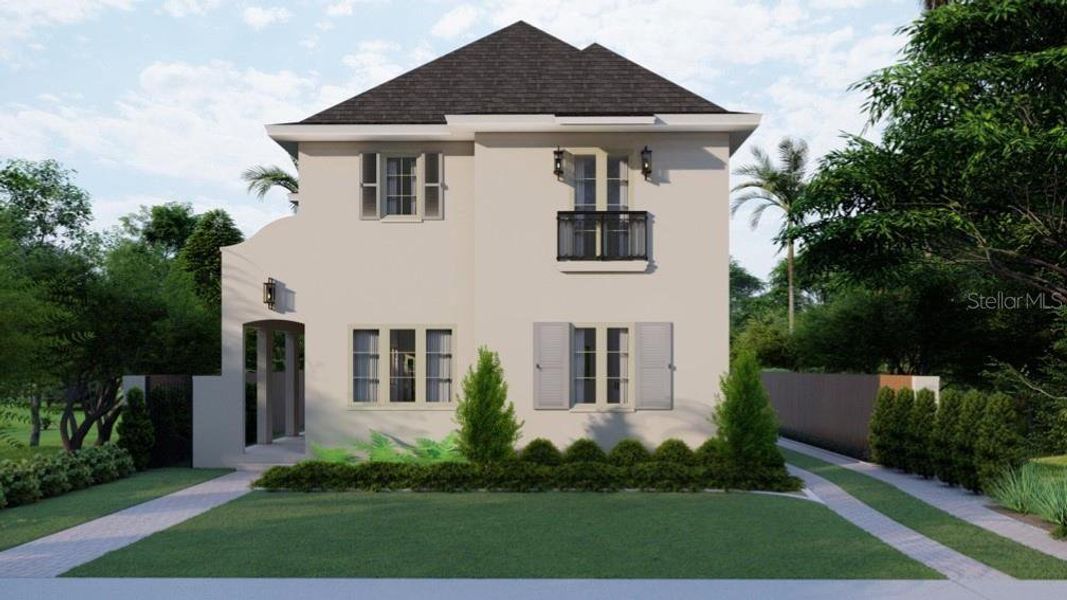 Front exterior of a new home in , Orlando, FL, highlighting curb appeal (Image 1). Front exterior of a new home in , Orlando, FL, highlighting curb appeal (Image 1).
