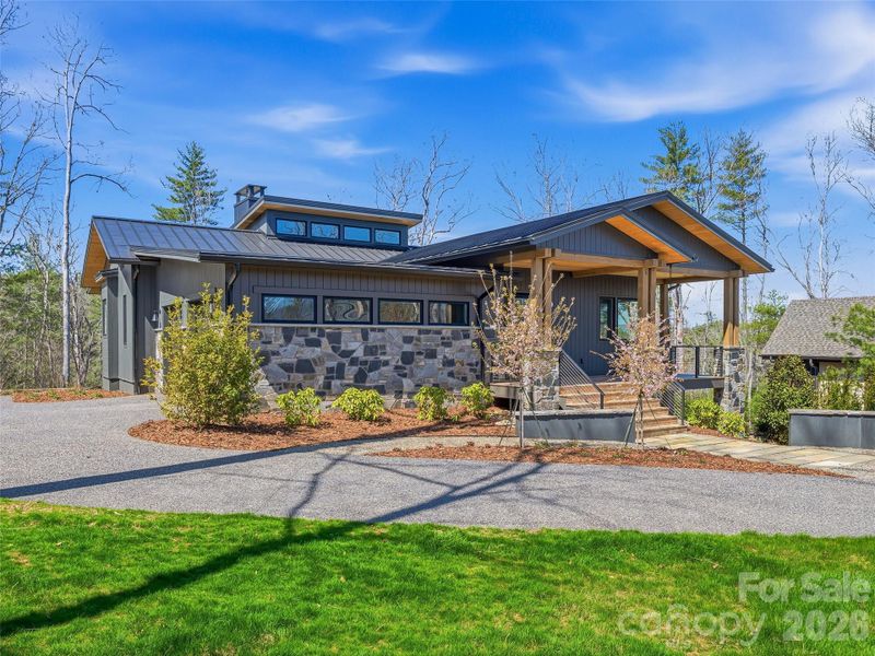 Front exterior of a new home in , Asheville, NC, highlighting curb appeal (Image 26).
