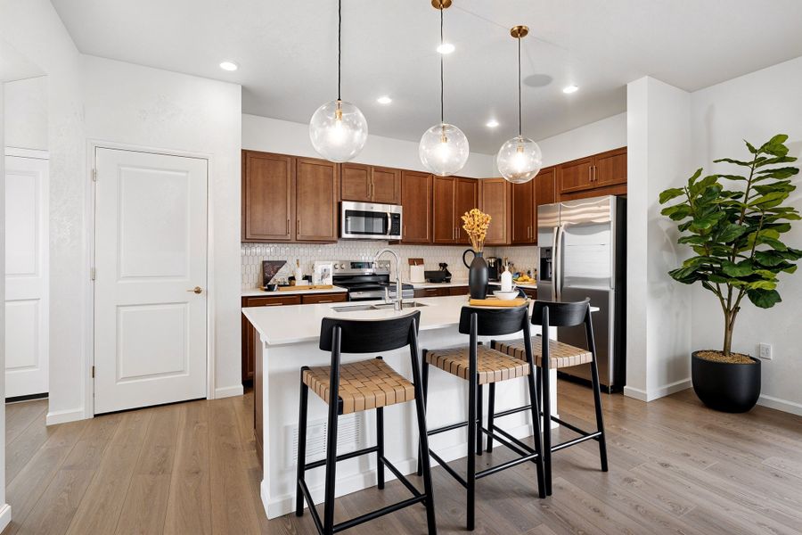 Representative furnished interior of a home built from the Aurora by Taylor Morrison in Parterre Horizon Collection, Thornton (Image 6).