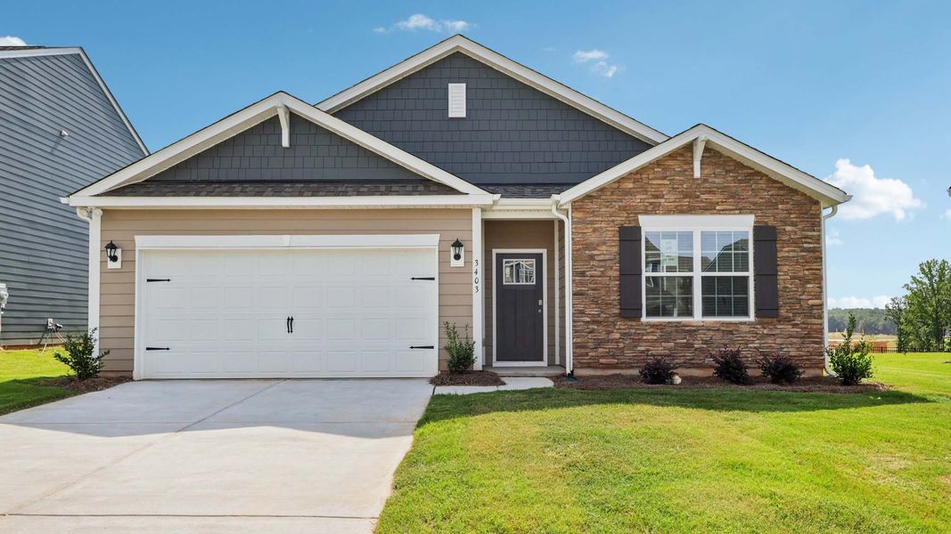 Front exterior of a new home in Valley View, Waynesville, NC, highlighting curb appeal (Image 1). Front exterior of a new home in Valley View, Waynesville, NC, highlighting curb appeal (Image 1).