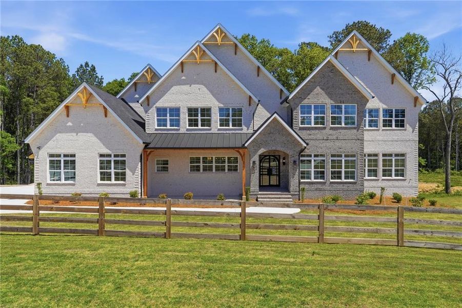 Front exterior of a new home in , Bethlehem, GA, highlighting curb appeal (Image 26).