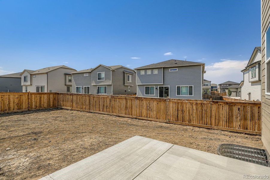 Exterior details and patio area of a home in Buffalo Highlands – Commerce City, Commerce City (Image 4).