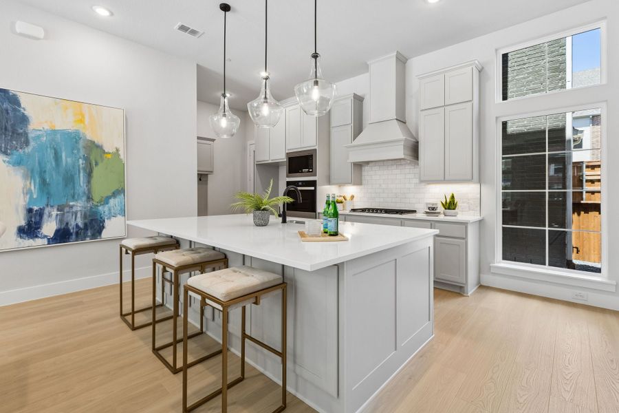 Furnished interior view inside a new home in Newman Village Townhomes, Frisco (Image 12).