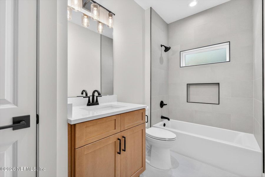 Furnished interior view inside a new home in , San Mateo (Image 10).