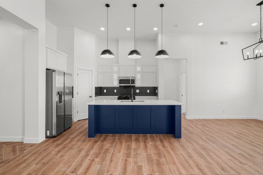 Representative furnished interior of a home built from the Torrey Pines 4BDR by LEH. Homes in Painted Sky, El Paso (Image 8). Representative furnished interior of a home built from the Torrey Pines 4BDR by LEH. Homes in Painted Sky, El Paso (Image 8).