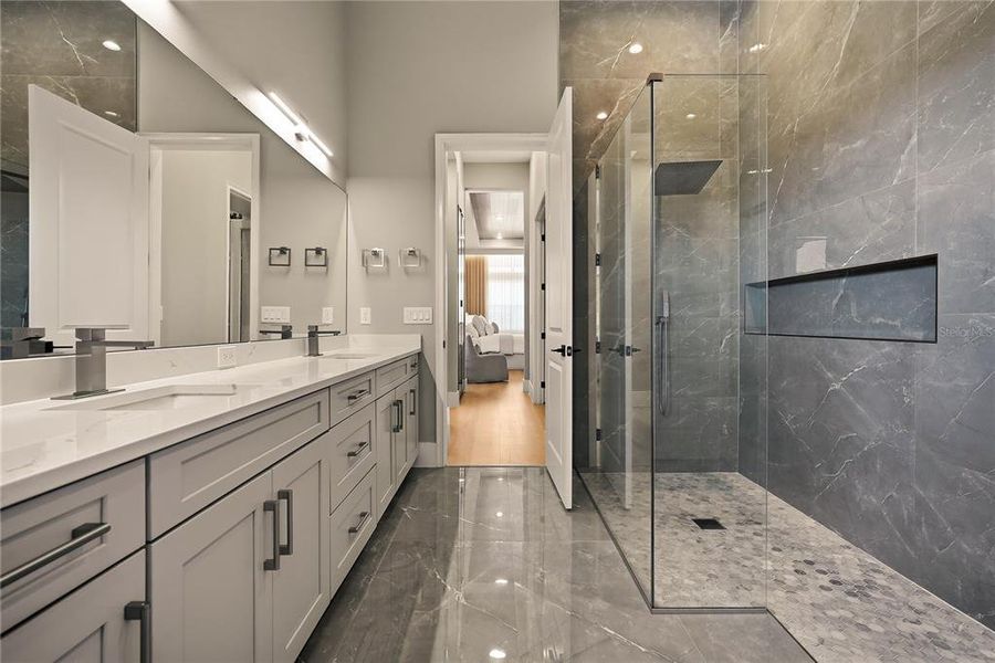 Furnished interior view inside a new home in Avalon Ridge, Winter Garden (Image 24).